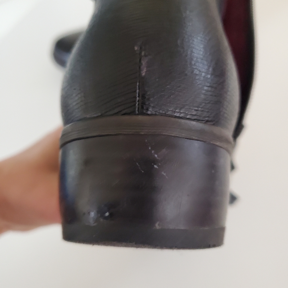 Women's Tamaris German Made Black Lace-Up Leather Ankle Boots- Size 38 - Picture 5 of 7